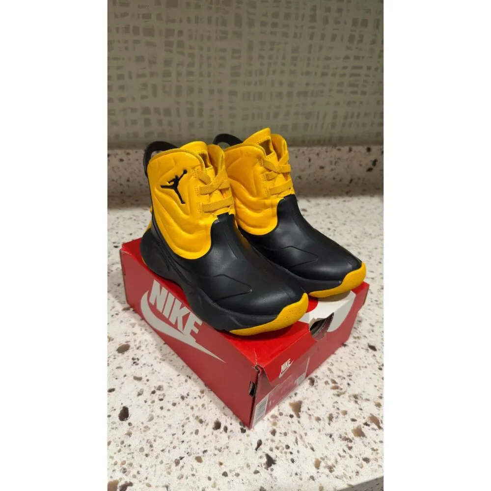 Jordan Drip 23 'University Gold and Black' Rain Boots Kids Size 13